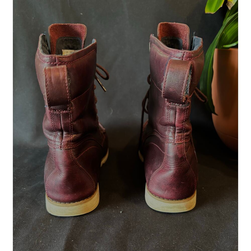 Women’s Timberland Earthkeepers Mosley Burgundy Lace Up Ankle Boots, size 6 - Picture 6 of 9